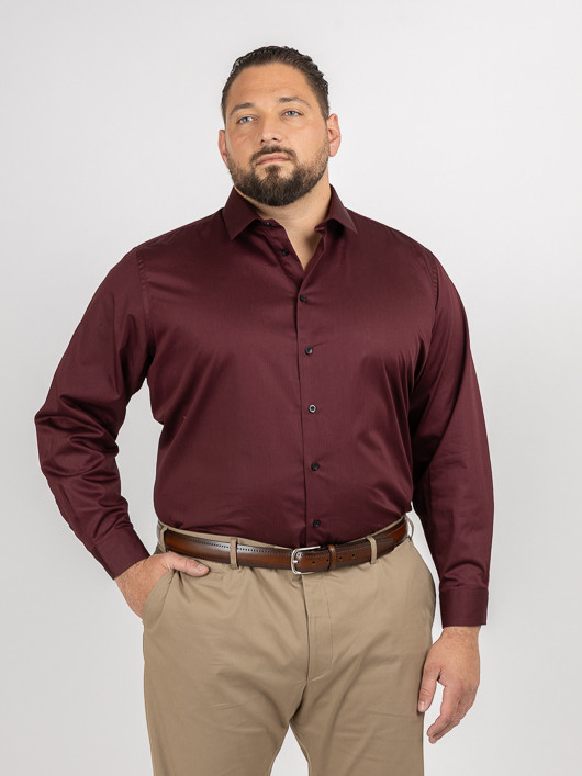 Chemise Max Bordeaux Capel Grande Taille bordeaux homme grande taille - Capelstore