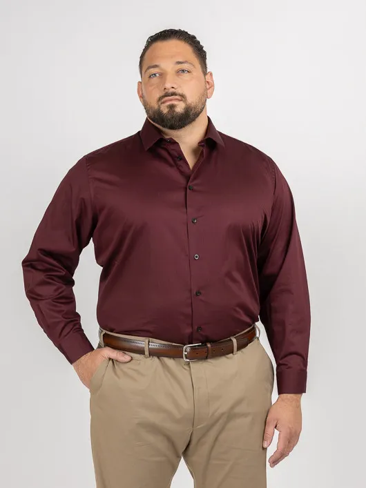 Chemise Max Bordeaux Capel Grande Taille bordeaux homme grande taille - Capelstore
