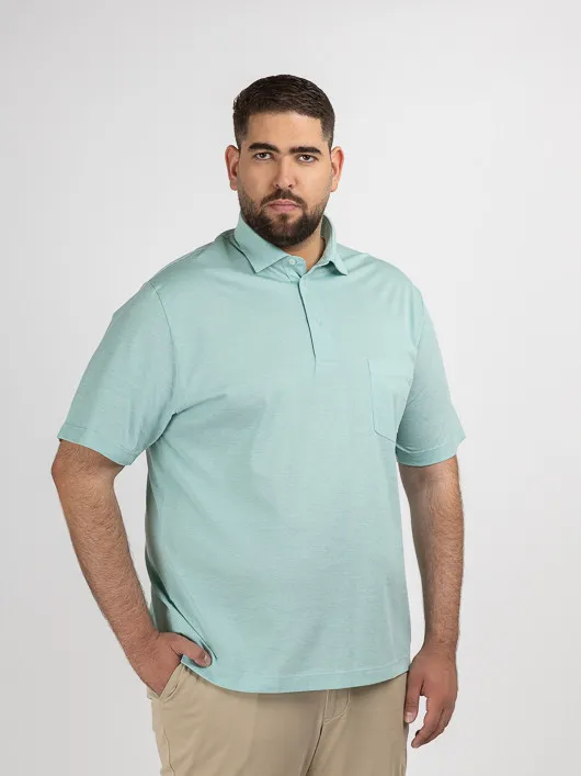 Polo Vert Amande Coton Pique Capel Grande Taille vert amande homme grande taille - Capelstore