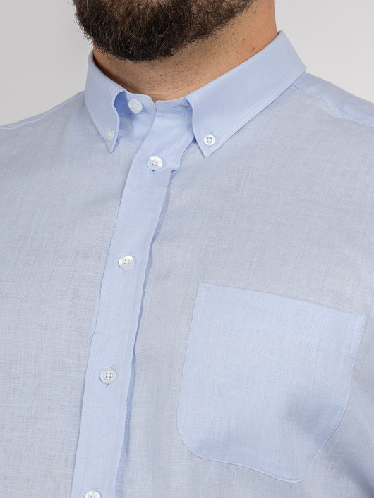 Chemisette Zack/leo Lin Ciel Capel Grande Taille bleu ciel homme grande taille - Capelstore
