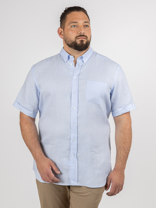Chemisette Zack/leo Lin Ciel Capel Grande Taille bleu ciel homme grande taille - Capelstore
