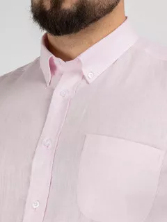 Chemise Ralph Lin Rose Capel Grande Taille rose homme grande taille - Capelstore