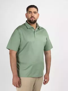 Polo Vert Coton Mercerise Capel Grande Taille vert sauge homme grande taille - Capelstore