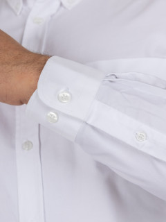 Chemise en Oxford de coton blanche homme grande taille | Capel