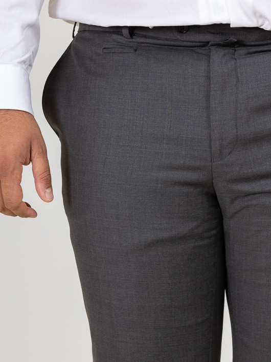 Pantalon de costume gris anthracite séparable grande taille | Capel