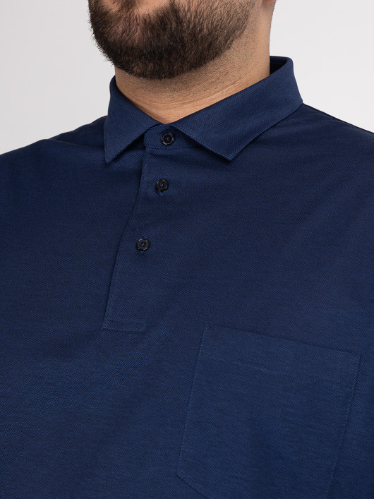 Polo Bleu Coton Pique Capel Grande Taille bleu homme grande taille - Capelstore