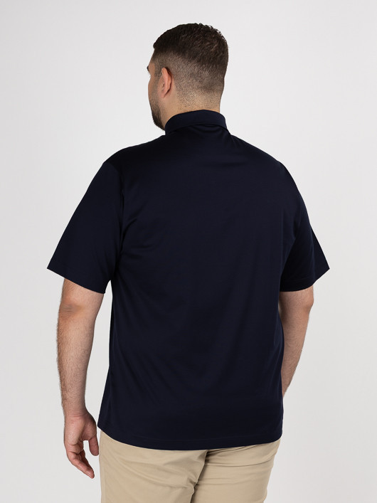 Polo Marine Coton Mercerise Capel Grande Taille marine homme grande taille - Capelstore