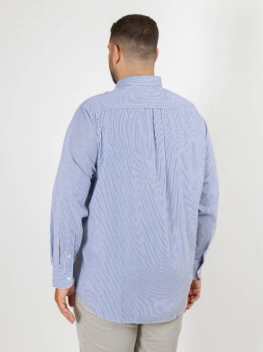 Chemise Rayee Tommy Hilfiger Grande Taille bleu homme grande taille - Capelstore