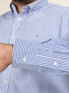 Chemise Rayee Tommy Hilfiger Grande Taille bleu homme grande taille - Capelstore