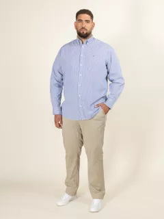 Chemise Rayee Tommy Hilfiger Grande Taille bleu homme grande taille - Capelstore