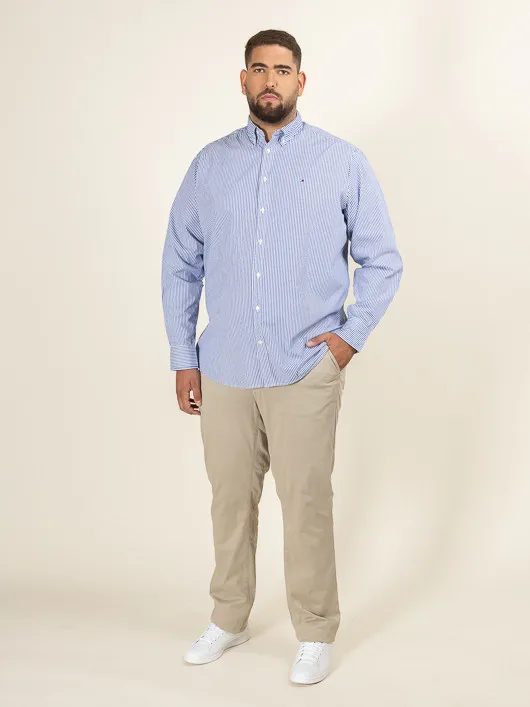 Chemise Rayee Tommy Hilfiger Grande Taille bleu homme grande taille - Capelstore