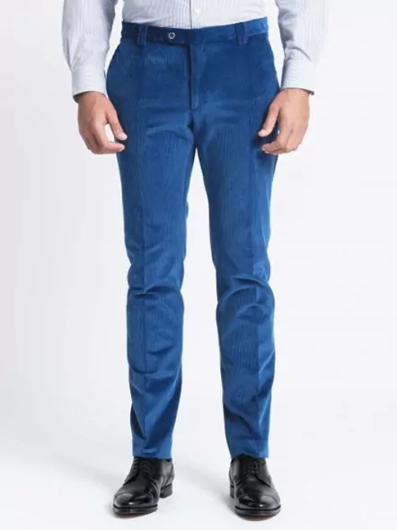 Pantalon Velours Grant Bleu Capel Grande Taille
