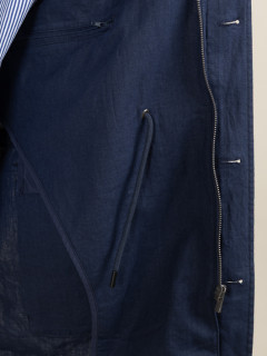 Saharienne En Lin Marine Capel Grande Taille marine homme grande taille - Capelstore