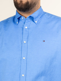 Chemise Bleue Coton/lin Tommy Hilfiger Grande Taille bleu ciel homme grande taille - Capelstore