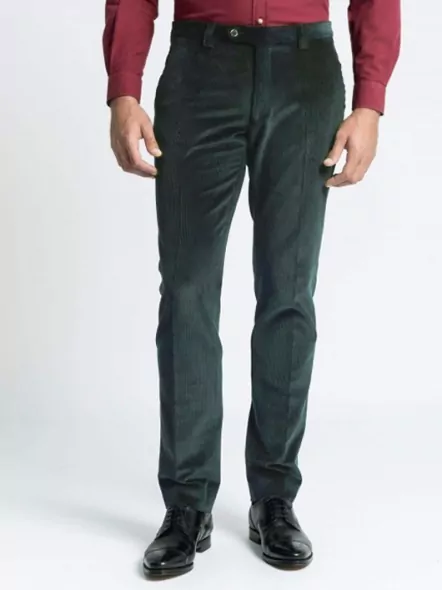 Pantalon Velours Grant Vert Capel Grande Taille