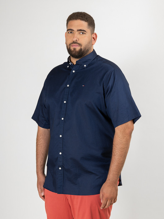 Chemisette Coton/lin Tommy Hilfiger Grande Taille marine homme grande taille - Capelstore
