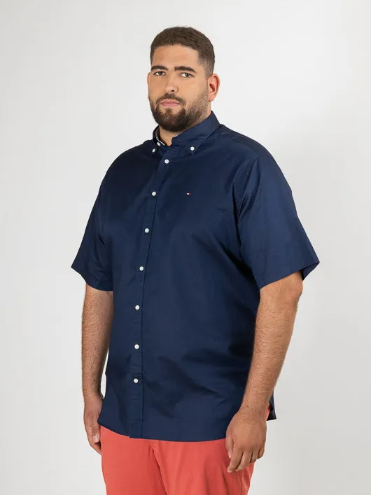 Chemisette Coton/lin Tommy Hilfiger Grande Taille marine homme grande taille - Capelstore