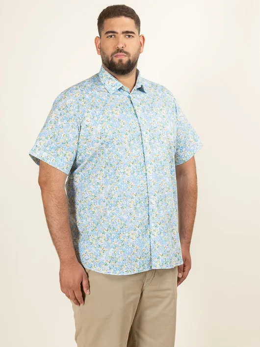 Chemisette Gianno Citrons Capel Grande Taille bleu/jaune/vert homme grande taille - Capelstore