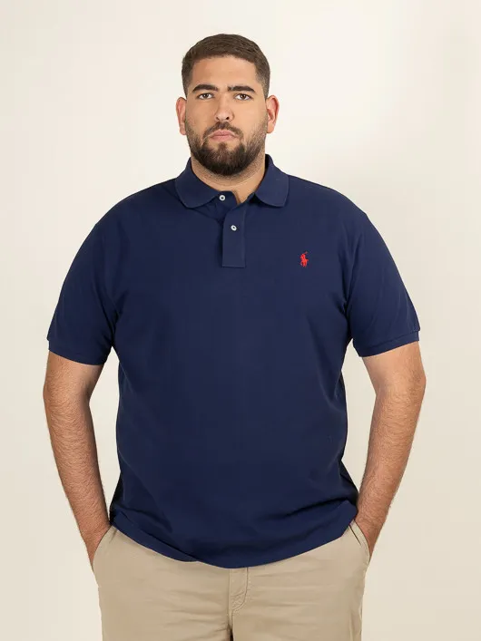 Polo Bleu Marine Ralph Lauren Grande Taille marine homme grande taille - Capelstore