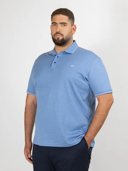 Polo Pique Indigo Paul & Shark Grande Taille bleu indigo homme grande taille - Capelstore