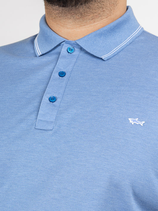 Polo Pique Indigo Paul & Shark Grande Taille bleu indigo homme grande taille - Capelstore