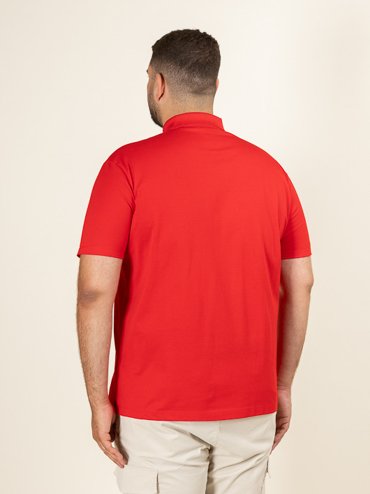 Polo Pique Rouge Paul & Shark Grande Taille homme grande taille - Capelstore
