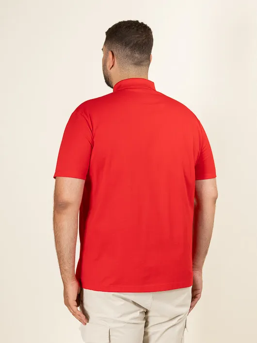 Polo Pique Rouge Paul & Shark Grande Taille  homme grande taille - Capelstore