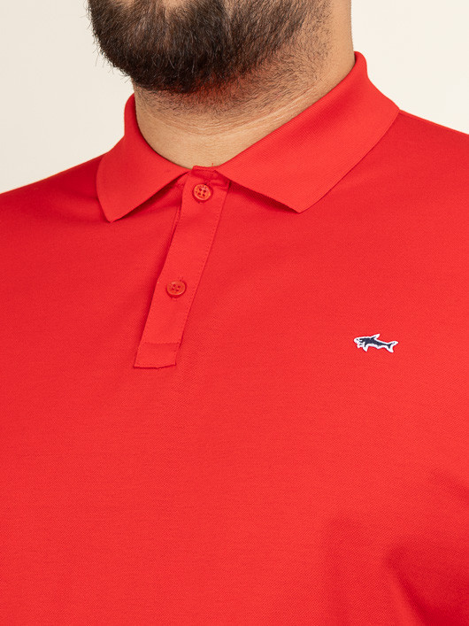 Polo Pique Rouge Paul & Shark Grande Taille homme grande taille - Capelstore