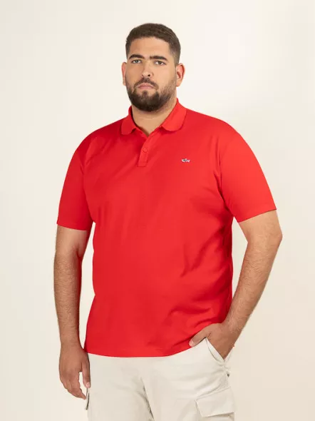 Polo Pique Rouge Paul & Shark Grande Taille