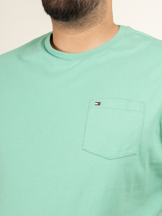Tee-shirt Vert Avec Poche Tommy Hilfiger Grande Taille vert homme grande taille - Capelstore