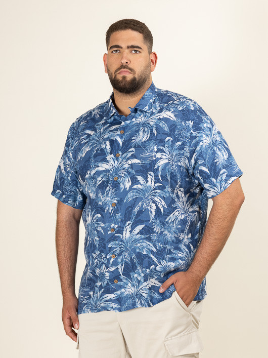 Chemisier Sans Manches Bleu Marine à Motifs Fleurs DR2 - Taille XL, Col En V, Occasion Très Bon état