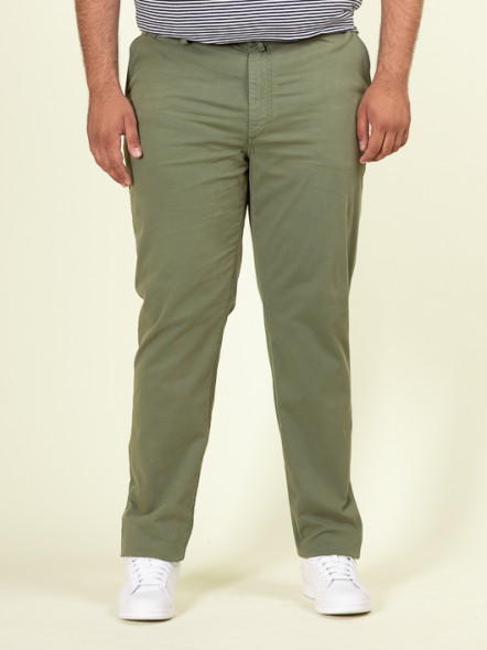 Chino Matt Kaki Capel Grande Taille