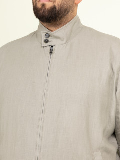 Blouson En Lin Capel Grande Taille marron vison homme grande taille - Capelstore