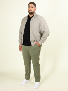Blouson En Lin Capel Grande Taille marron vison homme grande taille - Capelstore