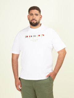Tee-shirt Drapeaux Tommy Hilfiger Grande Taille blanc homme grande taille - Capelstore