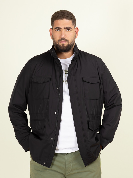 Parka Field Jacket Noire Capel Grande Taille noir homme grande taille - Capelstore