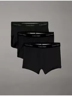 Pack 3 Boxers Unis Noirs Calvin Klein Grande Taille noir homme grande taille - Capelstore