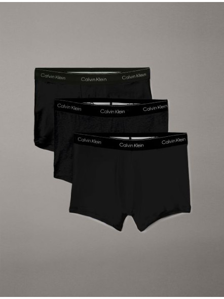 Pack 3 Boxers Unis Noirs Calvin Klein Grande Taille