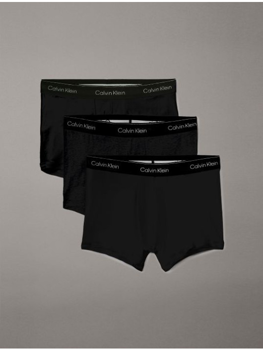 Pack 3 Boxers Unis Noirs Calvin Klein Grande Taille