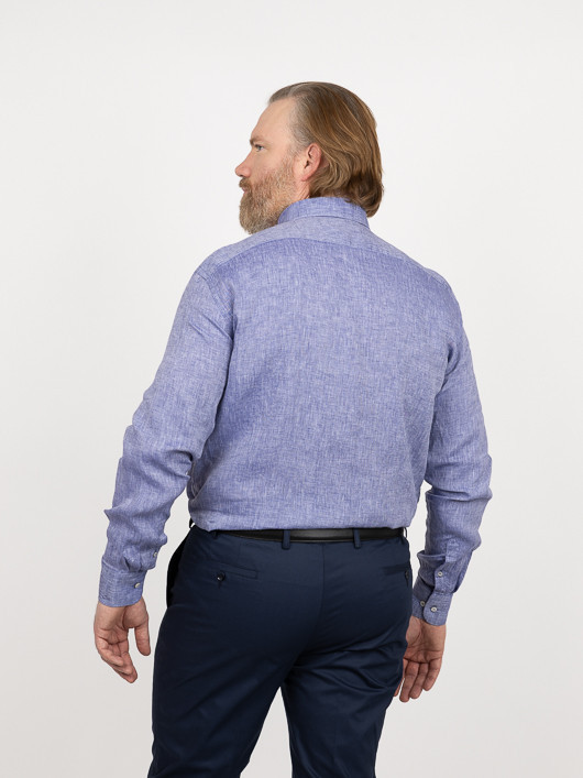 Chemise Marine Paul & Shark Lin Grande Taille marine homme grande taille - Capelstore
