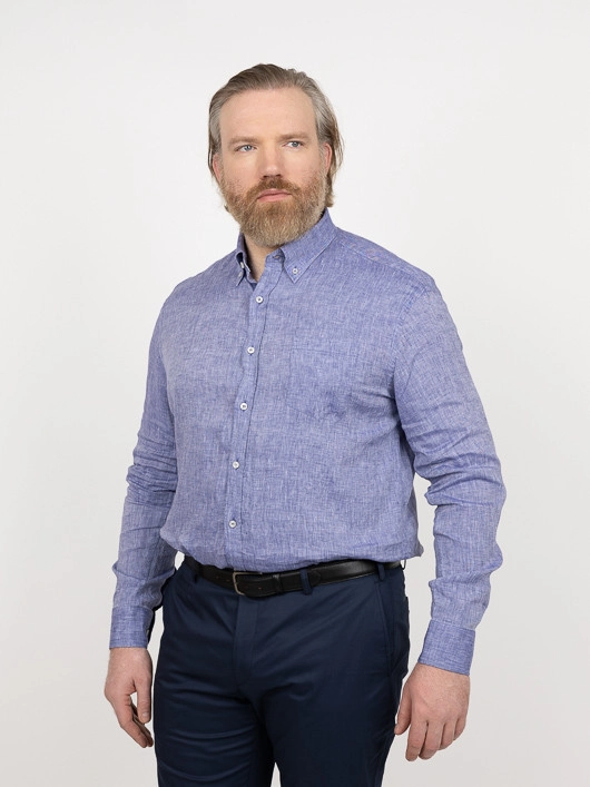 Chemise Marine Paul & Shark Lin Grande Taille marine homme grande taille - Capelstore