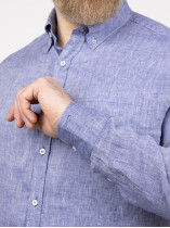 Chemise Marine Paul & Shark Lin Grande Taille marine homme grande taille - Capelstore