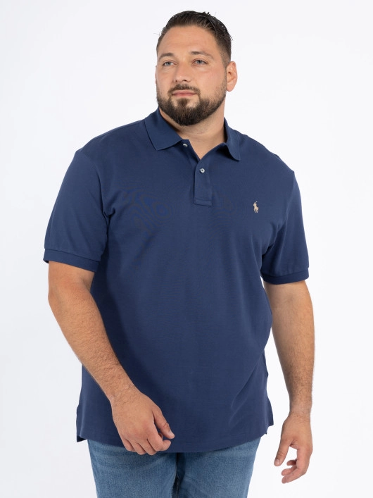 Polo Manches Courtes Bleu Marine Ralph Lauren Grande Taille