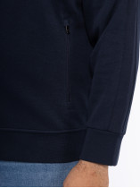 Sweat Zippé Col Droit Bleu Marine Ralph Lauren Grande Taille  - Capelstore
