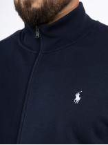 Sweat Zippé Col Droit Bleu Marine Ralph Lauren Grande Taille  - Capelstore