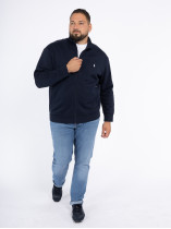 Sweat Zippé Col Droit Bleu Marine Ralph Lauren Grande Taille  - Capelstore