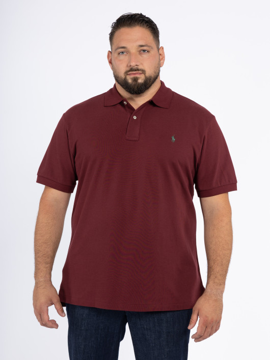 Polo Manches Courtes Bordeaux Ralph Lauren Grande Taille