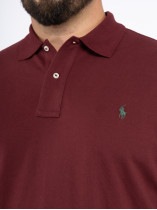 Polo Manches Courtes Bordeaux Ralph Lauren Grande Taille