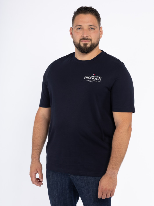 Tee-shirt Bleu Marine Logo Tommy Hilfiger Grande Taille
