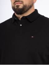 Polo Noir Maille Piquée Tommy Hilfiger Grande Taille